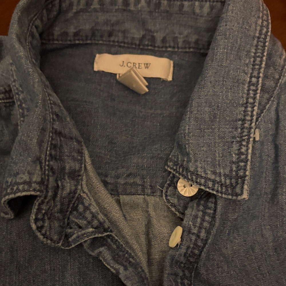 J Crew Popover Tunic Chambray Sz 2